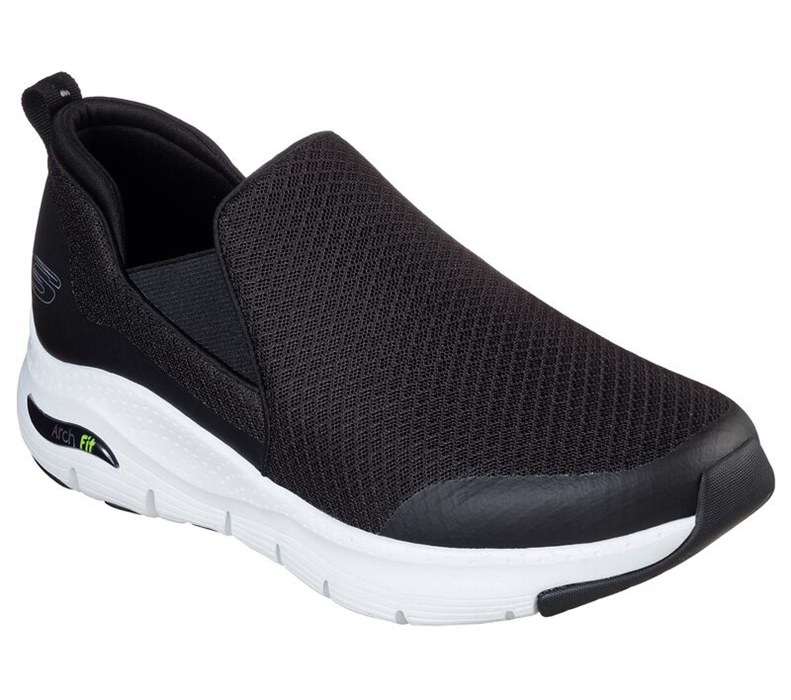 Skechers Herr Svarta/Vita Sneakers - Arch Fit - Banlin - Sverige (UHOQL-5240)